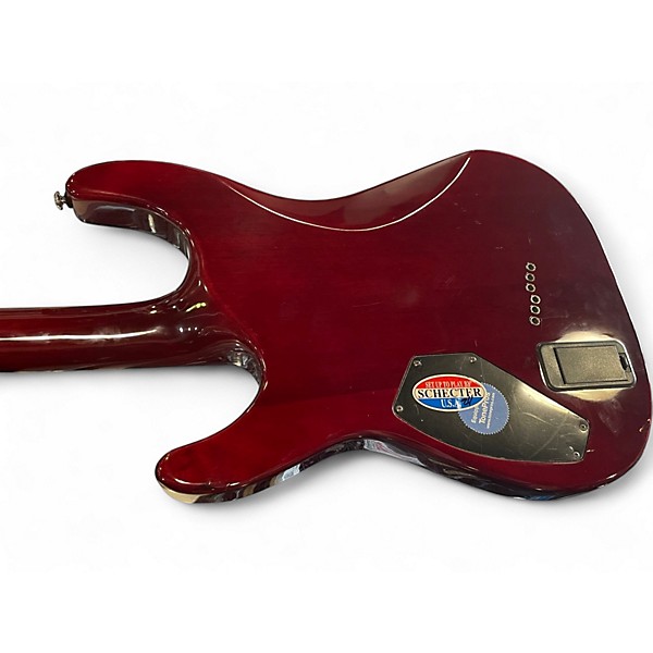 Used Schecter Guitar Research Hellraiser C1 Red Trans Solid Body Electric Guitar