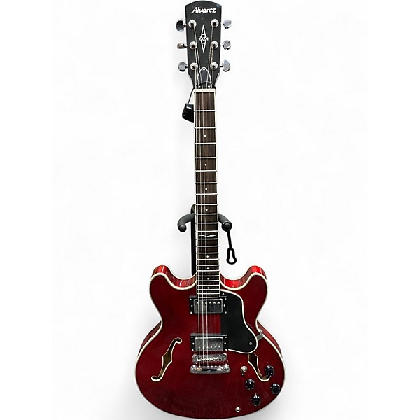 Used Alvarez AAT33/BGE Wine Red Hollow Body Electric Guitar