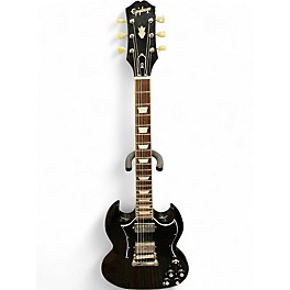 Used Epiphone SG TRADITIONAL PRO Metallic Black Solid Body Electric Guitar