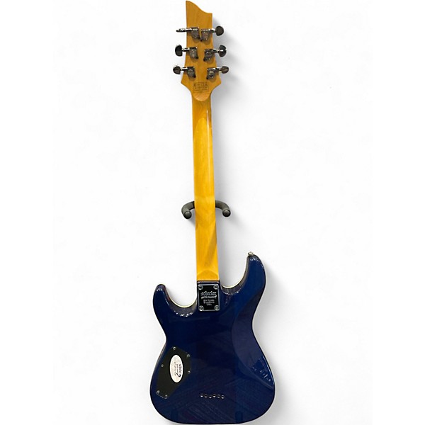 Used Schecter Guitar Research Omen Extreme 6 Ocean Blue Burst Solid Body Electric Guitar