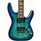 Used Schecter Guitar Research Omen Extreme 6 Ocean Blue Burst Solid Body Electric Guitar