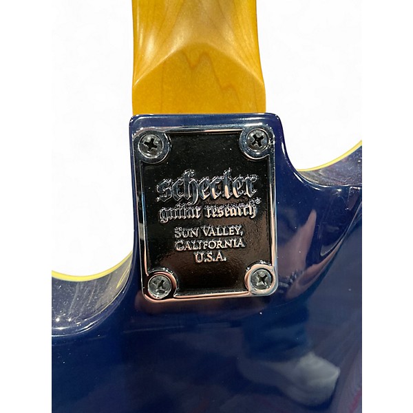Used Schecter Guitar Research Omen Extreme 6 Ocean Blue Burst Solid Body Electric Guitar