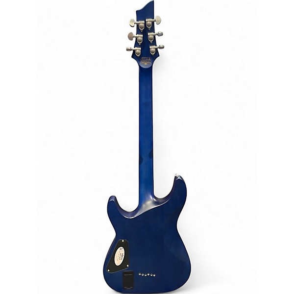 Used Schecter Guitar Research C1 Platinum Satin Transparent Midnight Blue Solid Body Electric Guitar