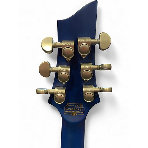 Used Schecter Guitar Research C1 Platinum Satin Transparent Midnight Blue Solid Body Electric Guitar