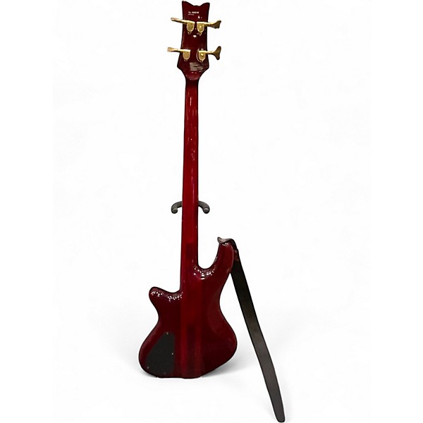 Used 2004 Schecter Guitar Research ELITE 4 TRAN RED Electric Bass Guitar
