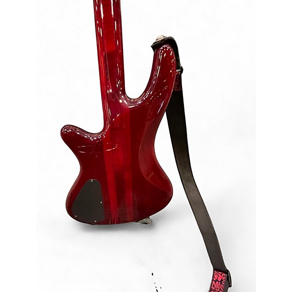 Used 2004 Schecter Guitar Research ELITE 4 TRAN RED Electric Bass Guitar