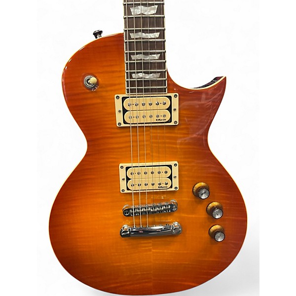 Used ESP LTD EC-401VF AMBER FLAME Solid Body Electric Guitar