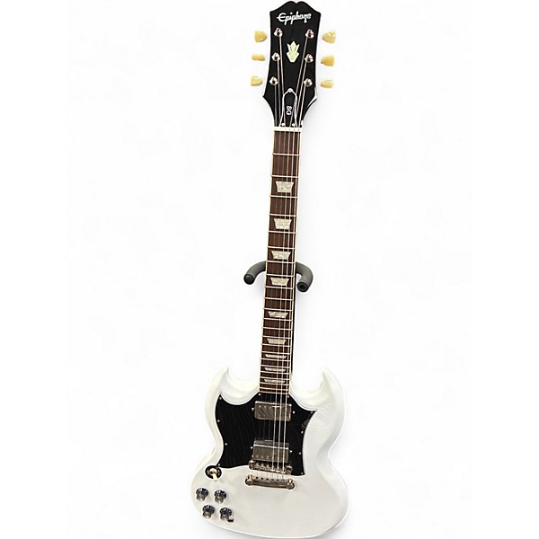 Used Epiphone SG Standard Left Handed White Electric Guitar