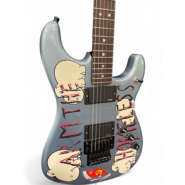 Used Fender Tom Morello "Arm The Homeless" Stratocaster Ice Blue Metaliic Solid Body Electric Guitar