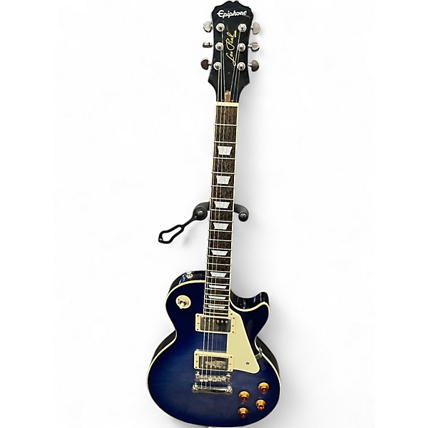 Used Epiphone LES PAUL TRATIONAL PRO Trans Blue Solid Body Electric Guitar