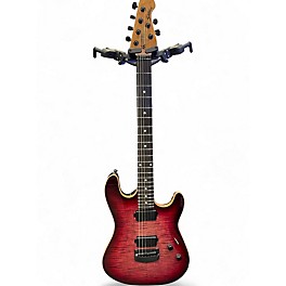 Used Ernie Ball Music Man sabre Trans Crimson Red Solid Body Electric Guitar