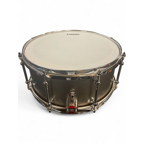Used Dunnett 6.5X14 Classic Titanium Snare Silver Drum