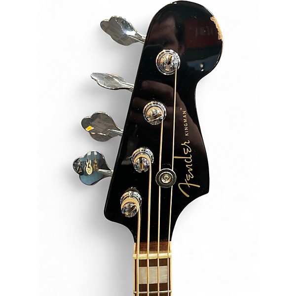 Used Fender Kingman 4-String Black Acoustic Bass Guitar