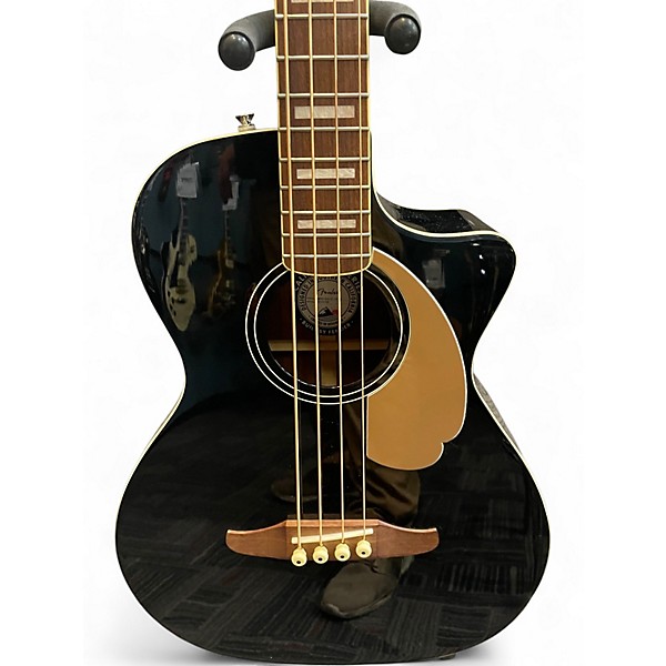 Used Fender Kingman 4-String Black Acoustic Bass Guitar