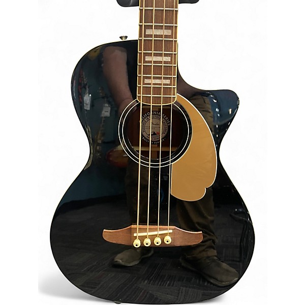 Used Fender Kingman 4-String Black Acoustic Bass Guitar