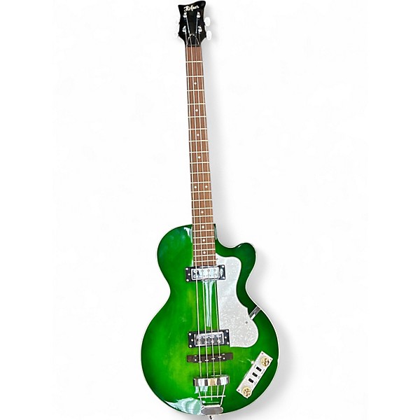 Used Hofner Ignition Club GREEN BURST Electric Bass Guitar