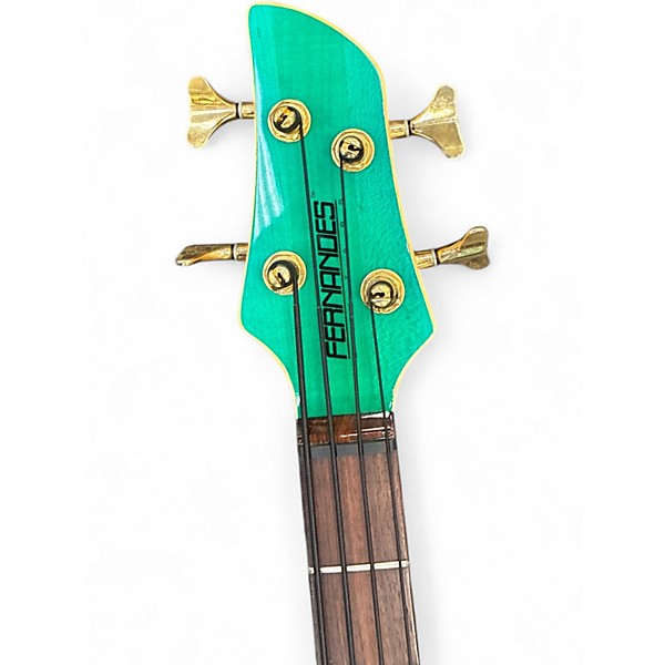 Used Fernandes FRB90 Metallic Green Electric Bass Guitar