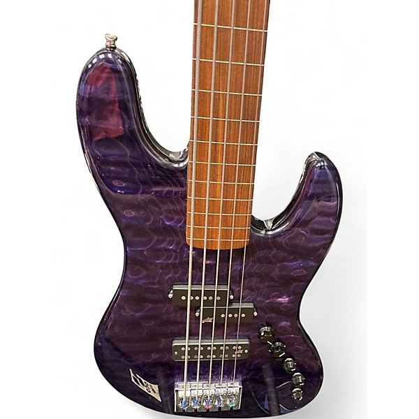 Used Spector Coda5 DLX XL Trans Purple Electric Bass Guitar