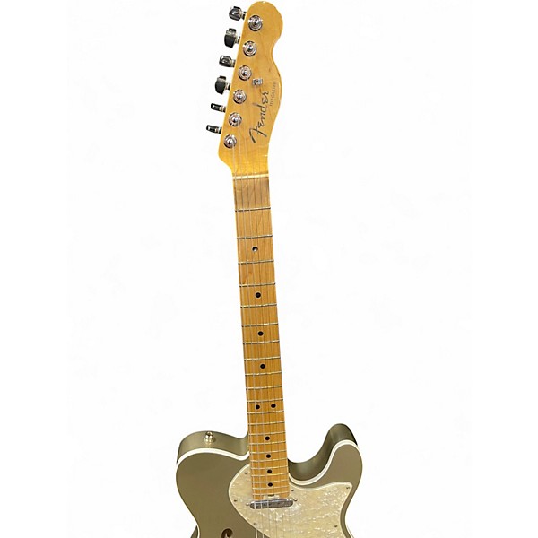 Used Fender American Elite Thinline Telecaster Shoreline Gold Hollow Body Electric Guitar