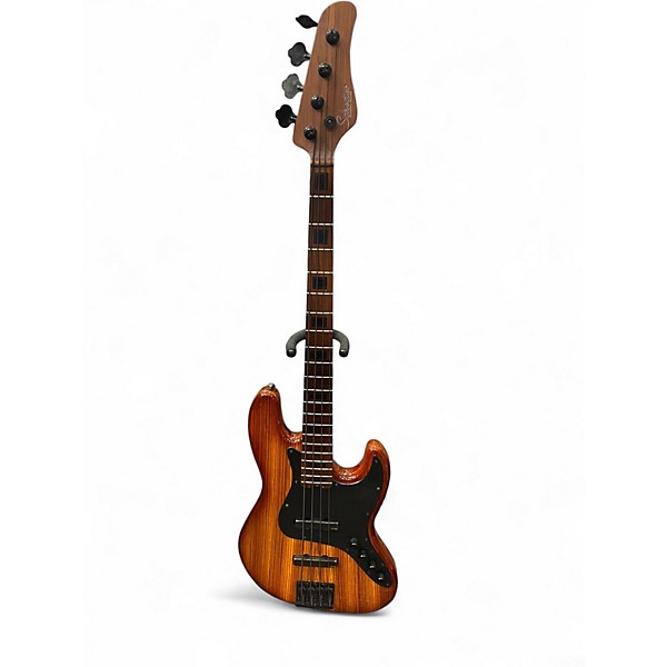 Used Schecter Guitar Research J-4 Exotic Vintage Sunburst Electric Bass Guitar