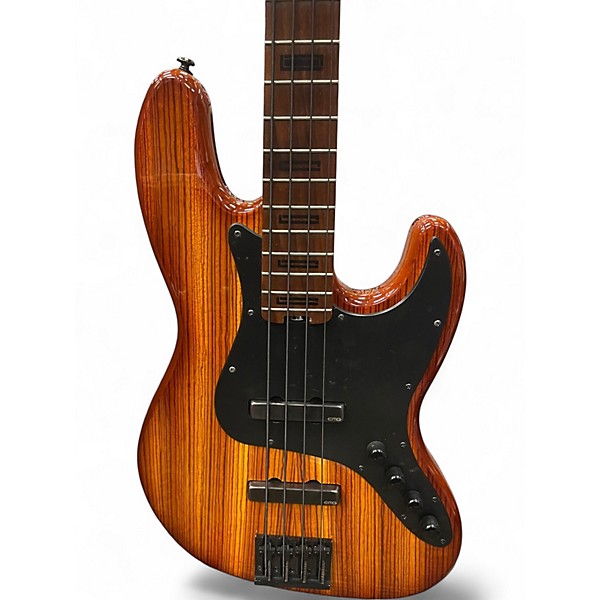 Used Schecter Guitar Research J-4 Exotic Vintage Sunburst Electric Bass Guitar