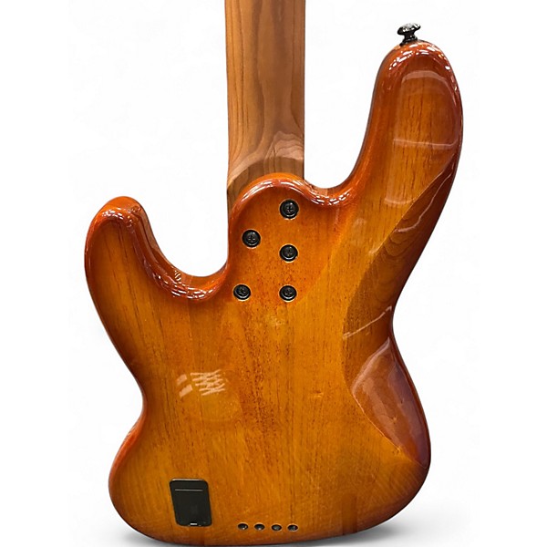 Used Schecter Guitar Research J-4 Exotic Vintage Sunburst Electric Bass Guitar
