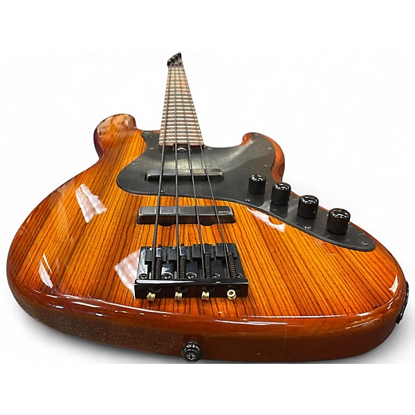 Used Schecter Guitar Research J-4 Exotic Vintage Sunburst Electric Bass Guitar