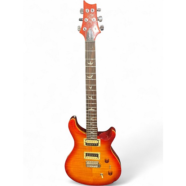 Used PRS SE Custom 24 Flamed Orange Burst Solid Body Electric Guitar