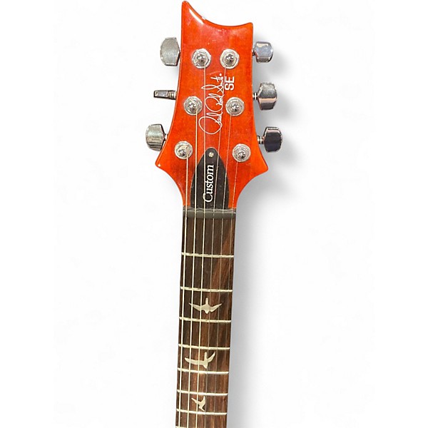 Used PRS SE Custom 24 Flamed Orange Burst Solid Body Electric Guitar