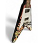 Used Epiphone Jimi Hendrix "Love Drops" Flying V Black and White Solid Body Electric Guitar