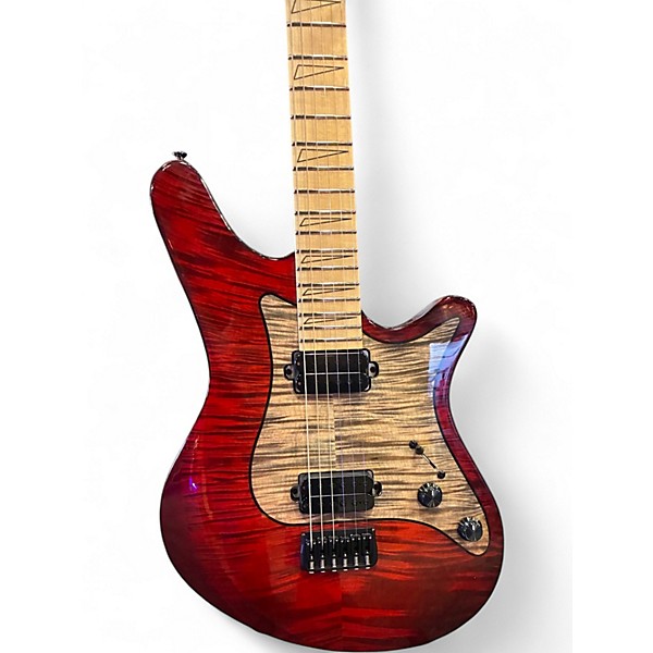 Used Hinnant Paradox red flame Solid Body Electric Guitar