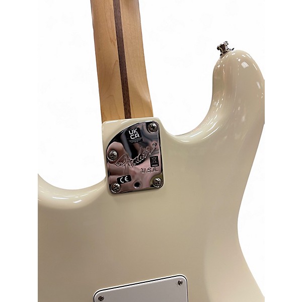 Used Fender Artist Series Jeff Beck Stratocaster Olympic White Solid Body Electric Guitar