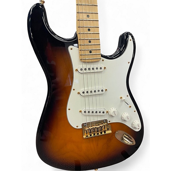 Used Fender 60th Anniversary Stratocaster 3 Tone Sunburst Solid Body Electric Guitar