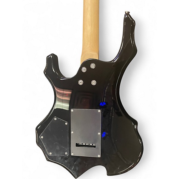 Used Glarry BURNING FIRE STYLE ELECTRIC GUITAR Black Solid Body Electric Guitar