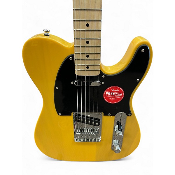 Used Squier Telecaster Yellow Solid Body Electric Guitar