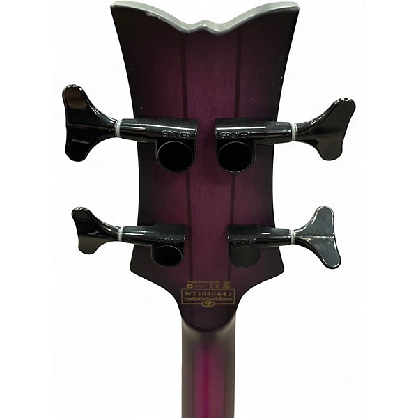 Used Schecter Guitar Research STILETTO STUDIO 4 STRING TRANSPARENT PURPLE BURST Electric Bass Guitar