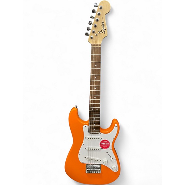 Used Squier Mini Affinity Stratocaster Capri Orange Electric Guitar