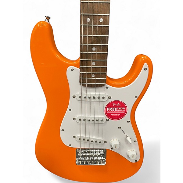 Used Squier Mini Affinity Stratocaster Capri Orange Electric Guitar