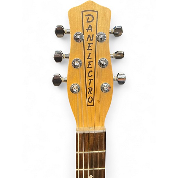 Vintage 1990s Danelectro DC-3 Sparkling Gold Solid Body Electric Guitar