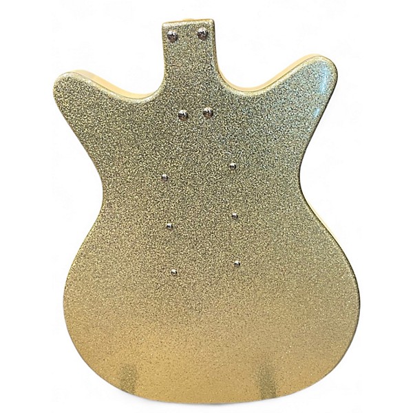 Vintage 1990s Danelectro DC-3 Sparkling Gold Solid Body Electric Guitar
