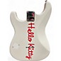 Used Squier Hello Kitty Stratocaster White Solid Body Electric Guitar