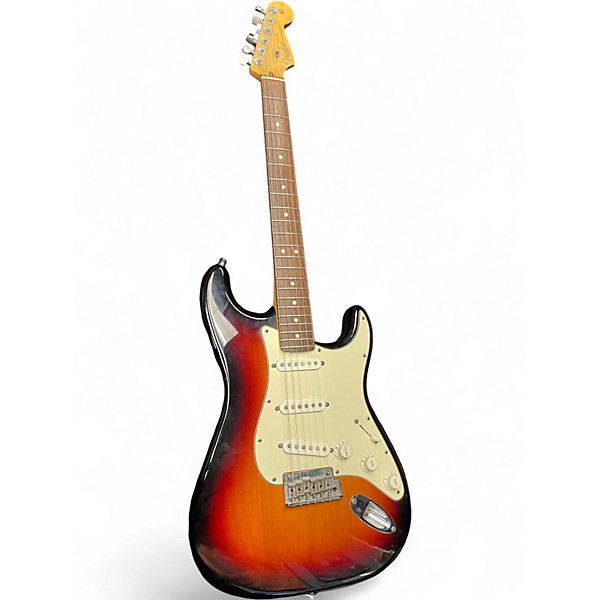 Used 2011 Fender American Standard Stratocaster 3 Tone Sunburst Solid Body Electric Guitar