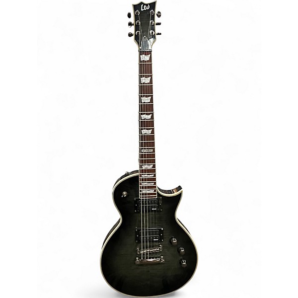 Used ESP LTD EC401FM Trans Gray Solid Body Electric Guitar