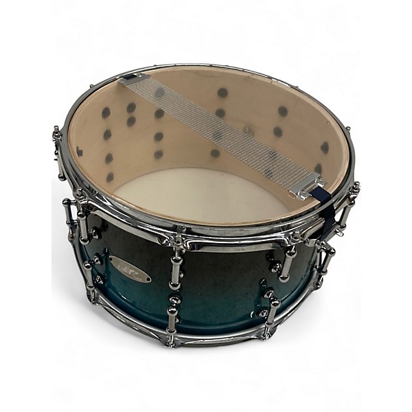 Used SPL 14X7 468 Snare Turquoise Blue Fade Drum