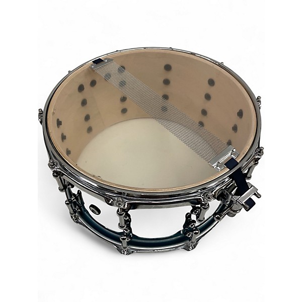 Used SPL 14X7 468 Snare Turquoise Blue Fade Drum