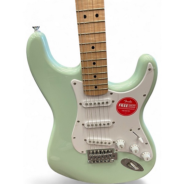 Used Squier Sonic Stratocaster Surf Green Solid Body Electric Guitar