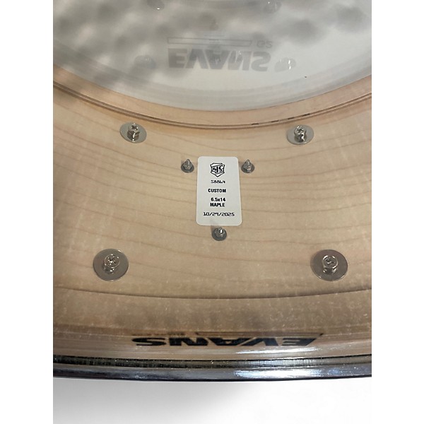 Used SJC Drums 14X6.5 Custom Maple Black Drum