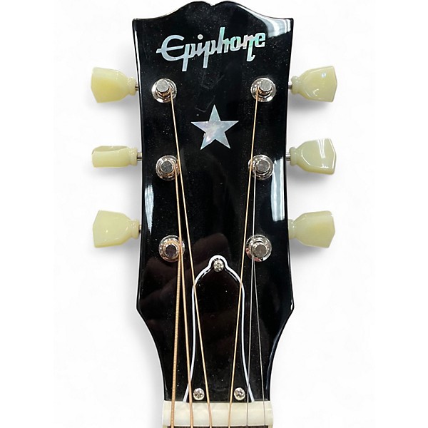 Used Epiphone INSPIRED BY GIBSON J-180 LS Black Acoustic Electric Guitar