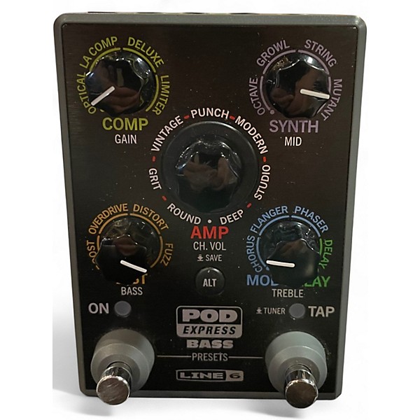 Used Line 6 BASS Pocket Pod Express Amp Modeler Bass Effect Pedal
