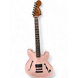 Used Fender Tom DeLonge Starcaster SATIN SHELL PINK Hollow Body Electric Guitar